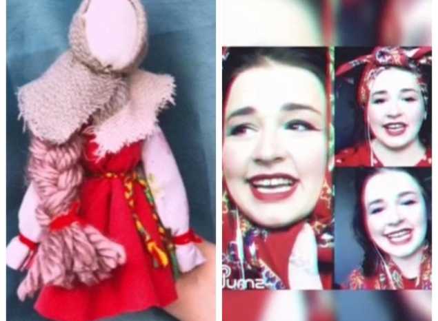 Музыкальный мастер-класс по изготовлению тряпичной куклы показывает Анастасия Легошина