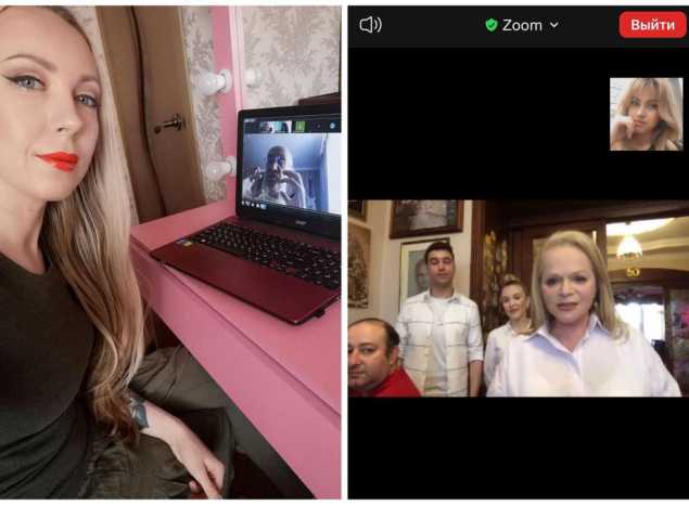 Солистки ансамбля «Экспресс-бэнд» прослушивают практический курс Ларисы Долиной по приёмам джазового исполнительства