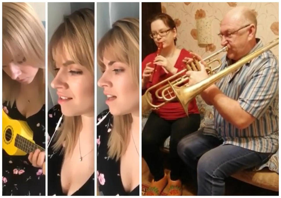 Артисты ансамбля «Экспресс-бэнд» продолжают домашние репетиции Артисты ансамбля «Экспресс-бэнд» продолжают домашние репетиции