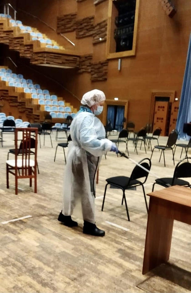 В «Пензаконцерте» проведена санитарная обработка помещений В «Пензаконцерте» проведена санитарная обработка помещений