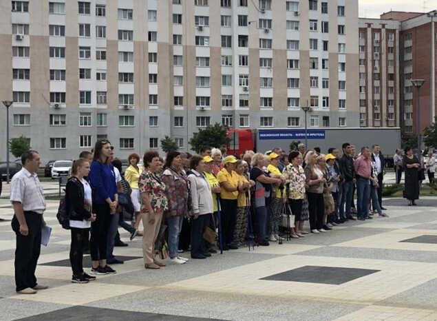 На Юбилейной площади состоялась отправка гуманитарного груза