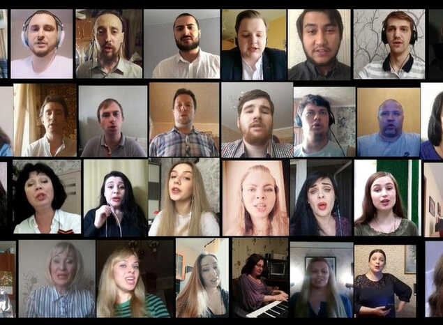 Артисты академического хора Губернаторской симфонической капеллы исполнили песню «Дорога на Берлин»